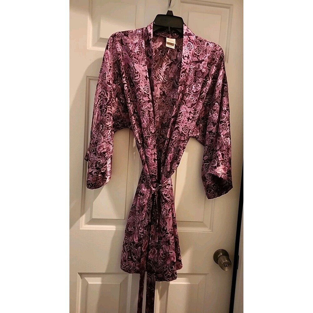 Sophia by Delicates Robe Womens Medium Sheer Purple Glimmering Appereal